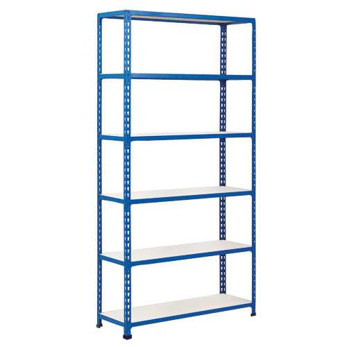 Rapid 2 Shelving (1600h x 915w) Blue - 6 Melamine Shelves Rapid 2 Shelving (1600h x 915w) Blue - 6 Melamine Shelves
