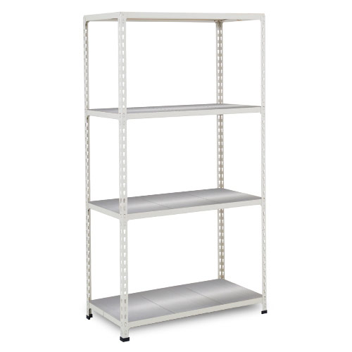 Rapid 2 Shelving (1600h x 915w) Grey - 4 Galvanized Shelves Rapid 2 Shelving (1600h x 915w) Grey - 4 Galvanized Shelves