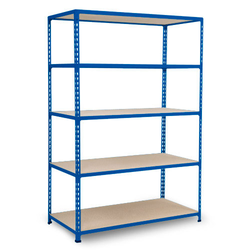 Rapid 2 Shelving (1600h x 1220w) Blue - 5 Chipboard Shelves Rapid 2 Shelving (1600h x 1220w) Blue - 5 Chipboard Shelves