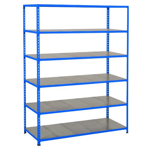 Rapid 2 Shelving (1600h x 1220w) Blue - 6 Galvanized Shelves Rapid 2 Shelving (1600h x 1220w) Blue - 6 Galvanized Shelves