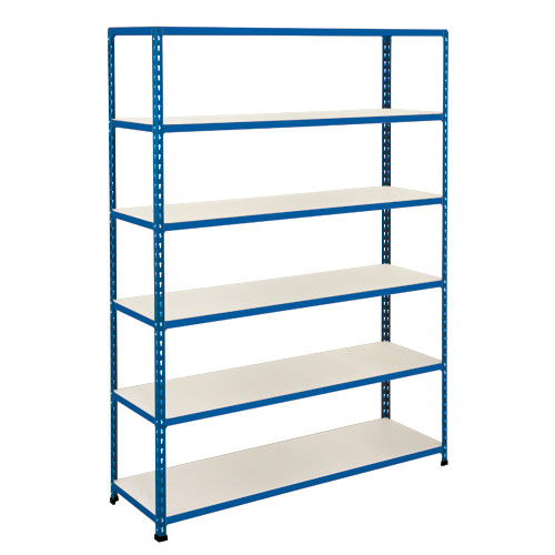 Rapid 2 Shelving (1600h x 1220w) Blue - 6 Melamine Shelves Rapid 2 Shelving (1600h x 1220w) Blue - 6 Melamine Shelves
