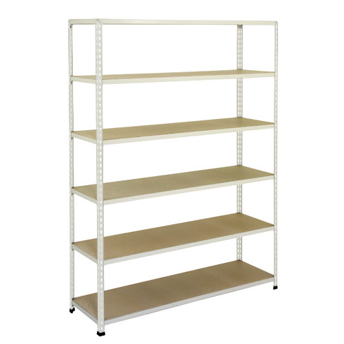 Rapid 2 Shelving (1600h x 1220w) Grey - 6 Chipboard Shelves Rapid 2 Shelving (1600h x 1220w) Grey - 6 Chipboard Shelves