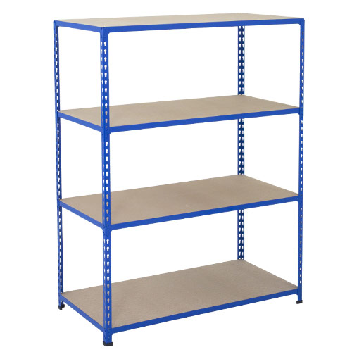 Rapid 2 Shelving (1600h x 1525w) Blue - 4 Chipboard Shelves Rapid 2 Shelving (1600h x 1525w) Blue - 4 Chipboard Shelves