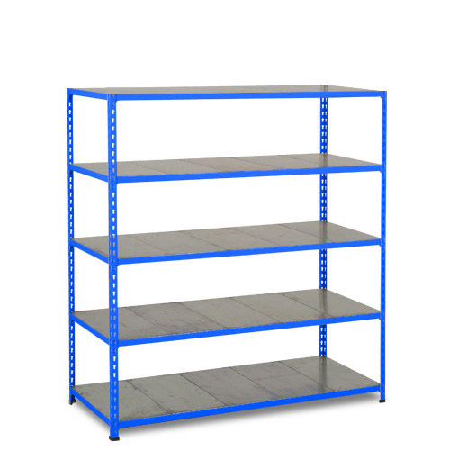 Rapid 2 Shelving (1600h x 1525w) Blue - 5 Galvanized Shelves Rapid 2 Shelving (1600h x 1525w) Blue - 5 Galvanized Shelves