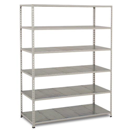Rapid 2 Shelving (1600h x 1525w) Grey - 6 Galvanized Shelves Rapid 2 Shelving (1600h x 1525w) Grey - 6 Galvanized Shelves
