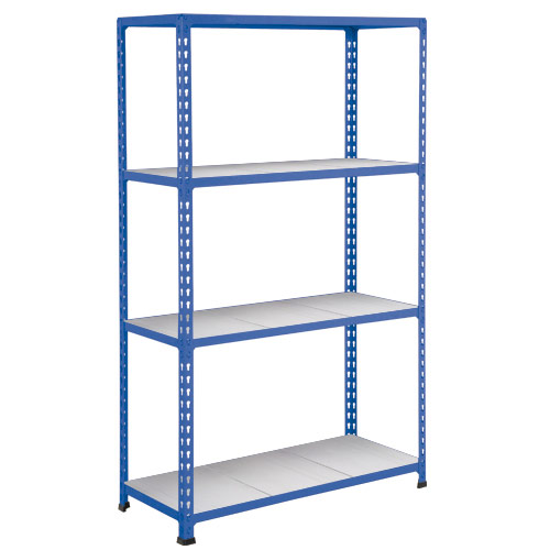 Rapid 2 Shelving (1980h x 915w) Blue - 4 Galvanized Shelves Rapid 2 Shelving (1980h x 915w) Blue - 4 Galvanized Shelves