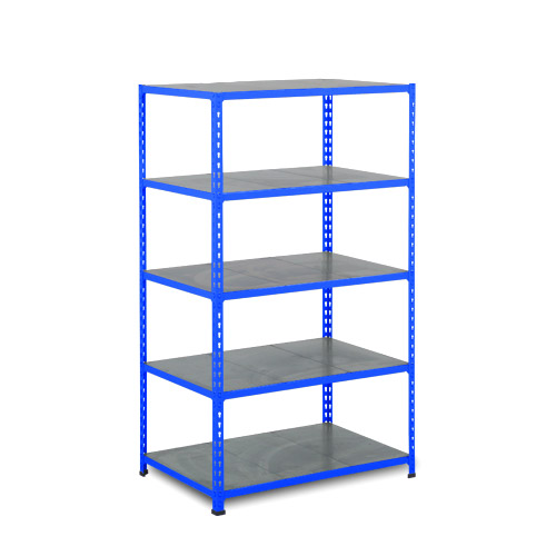 Rapid 2 Shelving (1980h x 915w) Blue - 5 Galvanized Shelves Rapid 2 Shelving (1980h x 915w) Blue - 5 Galvanized Shelves