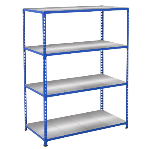 Rapid 2 Shelving (1980h x 1220w) Blue - 4 Galvanized Shelves Rapid 2 Shelving (1980h x 1220w) Blue - 4 Galvanized Shelves