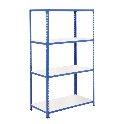 Rapid 2 Shelving (1980h x 1220w) Blue - 4 Melamine Shelves Rapid 2 Shelving (1980h x 1220w) Blue - 4 Melamine Shelves