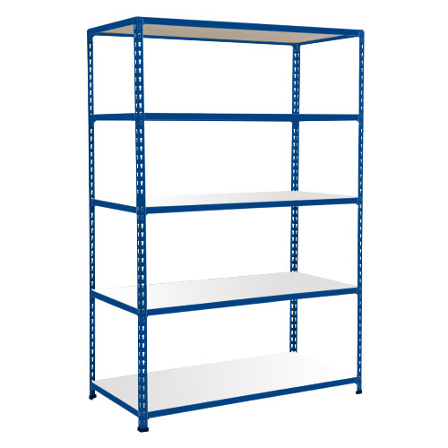 Rapid 2 Shelving (1980h x 1220w) Blue - 5 Melamine Shelves Rapid 2 Shelving (1980h x 1220w) Blue - 5 Melamine Shelves