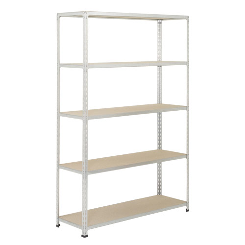 Rapid 2 Shelving (1980h x 1220w) Grey - 5 Chipboard Shelves Rapid 2 Shelving (1980h x 1220w) Grey - 5 Chipboard Shelves