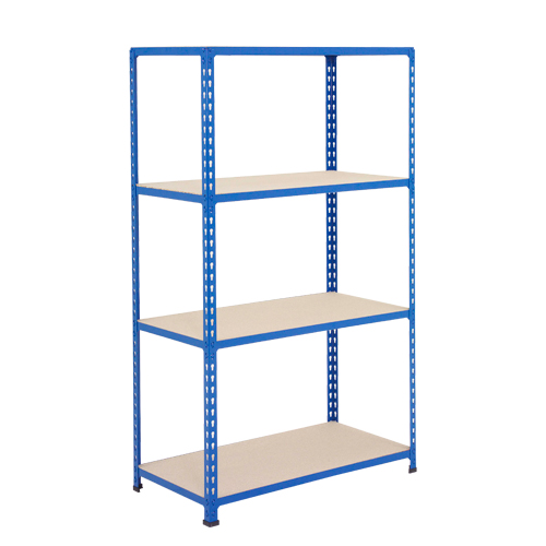 Rapid 2 Shelving (1980h x 1220w) Blue - 4 Chipboard Shelves Rapid 2 Shelving (1980h x 1220w) Blue - 4 Chipboard Shelves
