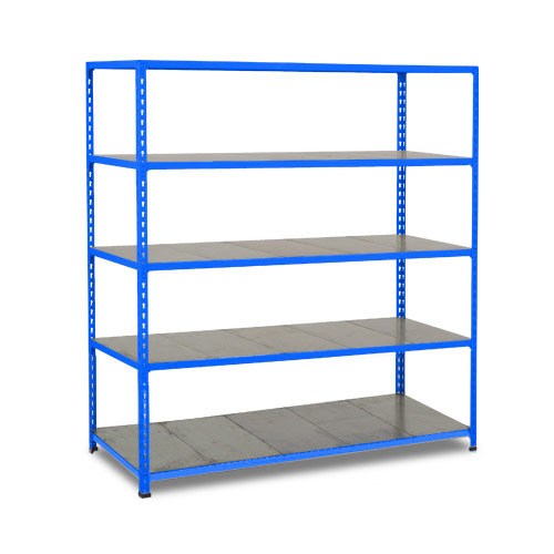 Rapid 2 Shelving (1980h x 1220w) Blue - 5 Galvanized Shelves Rapid 2 Shelving (1980h x 1220w) Blue - 5 Galvanized Shelves