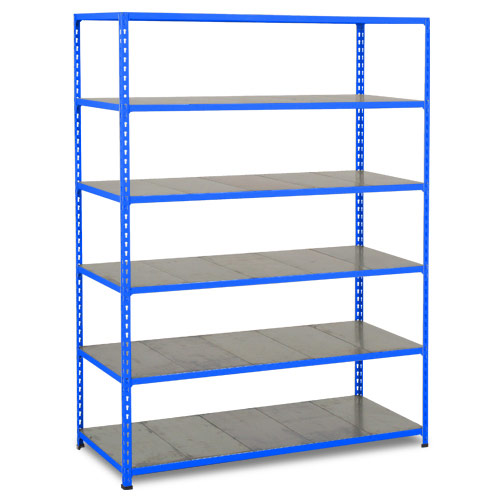 Rapid 2 Shelving (1980h x 1525w) Blue - 6 Galvanized Shelves Rapid 2 Shelving (1980h x 1525w) Blue - 6 Galvanized Shelves