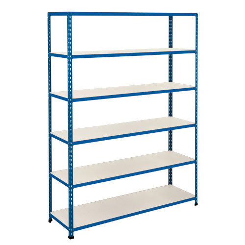 Rapid 2 Shelving (1980h x 1525w) Blue - 6 Melamine Shelves Rapid 2 Shelving (1980h x 1525w) Blue - 6 Melamine Shelves