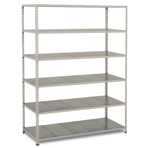 Rapid 2 Shelving (1980h x 1525w) Grey - 6 Galvanized Shelves Rapid 2 Shelving (1980h x 1525w) Grey - 6 Galvanized Shelves