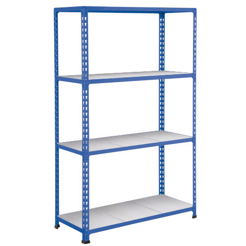 Rapid 2 Shelving (1980h x 1525w) Blue - 4 Galvanized Shelves Rapid 2 Shelving (1980h x 1525w) Blue - 4 Galvanized Shelves