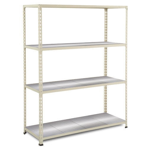 Rapid 2 Shelving (1980h x 1525w) Grey - 4 Galvanized Shelves Rapid 2 Shelving (1980h x 1525w) Grey - 4 Galvanized Shelves