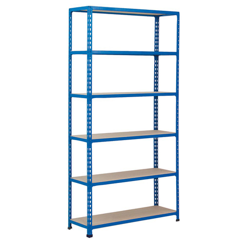 Rapid 2 Shelving (2440h x 915w) Blue - 6 Chipboard Shelves Rapid 2 Shelving (2440h x 915w) Blue - 6 Chipboard Shelves