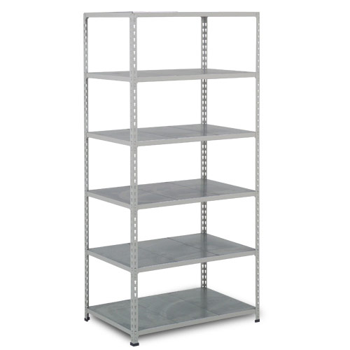 Rapid 2 Shelving (2440h x 1220w) Grey - 6 Galvanized Shelves Rapid 2 Shelving (2440h x 1220w) Grey - 6 Galvanized Shelves