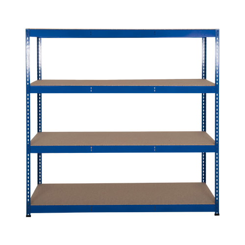 Rapid 3 Shelving (1600h x 1500w) Blue - 4 Chipboard Shelves Rapid 3 Shelving (1600h x 1500w) Blue - 4 Chipboard Shelves
