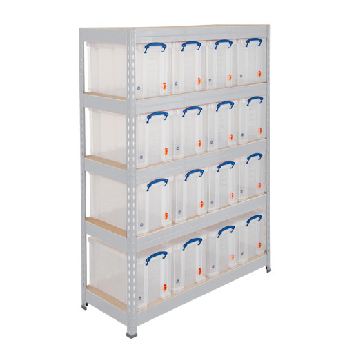 Rapid 3 Shelving (1800h x 900w) Galvanized - 5 Chipboard Shelves Rapid 3 Shelving (1800h x 900w) Galvanized - 5 Chipboard Shelves