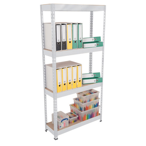 Rapid 3 Shelving (2000h x 1200w) Galvanized - 4 Chipboard Shelves Rapid 3 Shelving (2000h x 1200w) Galvanized - 4 Chipboard Shelves
