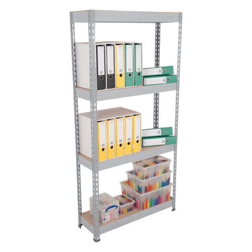 Rapid 3 Shelving (2000h x 2100w) Grey - 5 Chipboard Shelves Rapid 3 Shelving (2000h x 2100w) Grey - 5 Chipboard Shelves