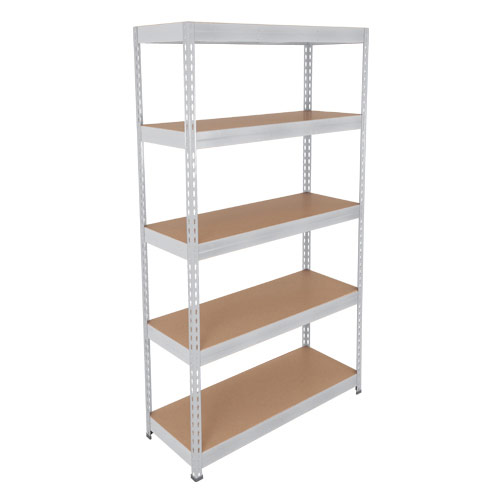 Rapid 3 Shelving (2400h x 1500w) Galvanized - 5 Chipboard Shelves Rapid 3 Shelving (2400h x 1500w) Galvanized - 5 Chipboard Shelves