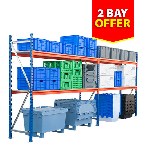 Rapid Span Shelving (2000h x 3928w) - 2 Bay Offer Rapid Span Shelving (2000h x 3928w) - 2 Bay Offer