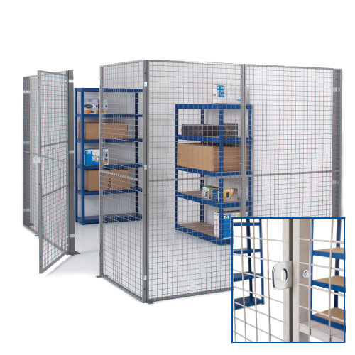 Industrial Mesh Partitioning - Doors with Padlock Bracket Industrial Mesh Partitioning - Doors with Padlock Bracket